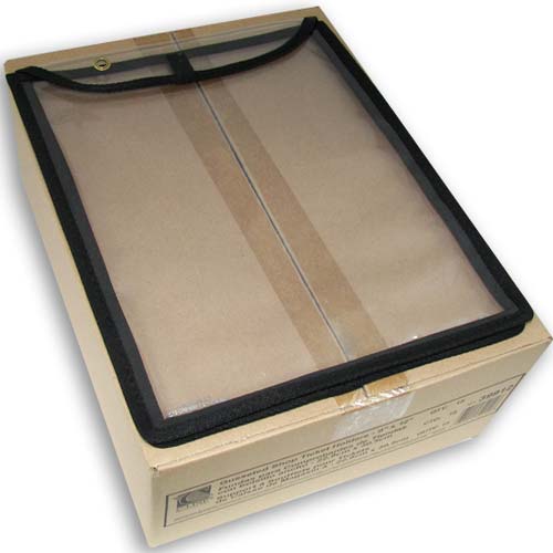 C-Line 9" x 12" x  1" Gusseted Stitched Shop Ticket Holders 15pk - CLI-39912