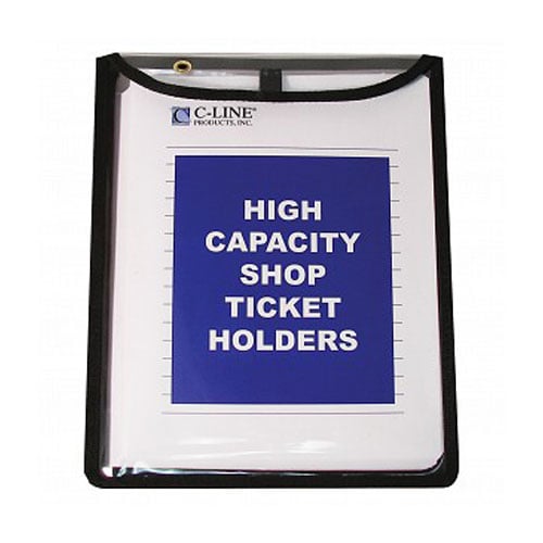 C-Line 9" x 12" x  1" Gusseted Stitched Shop Ticket Holders 15pk - CLI-39912