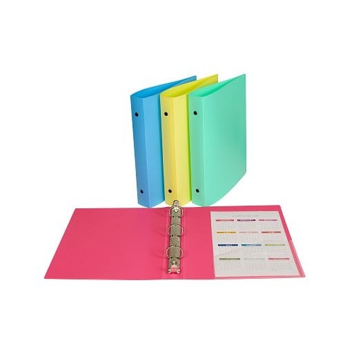 C-Line Assorted 1" Mini Size 3-Ring Poly Binder 1pk - CLI-30710