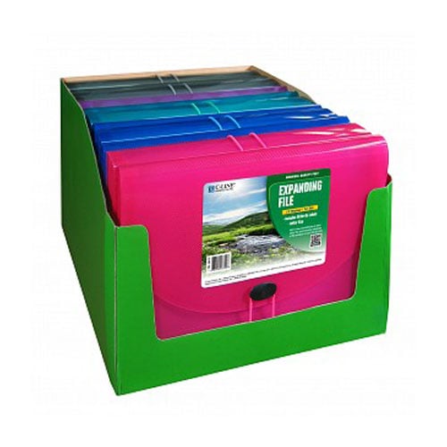 C-Line Assorted 13-Pocket Biodegradable Expanding File 12pk - CLI-48310