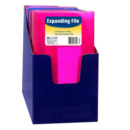 C-Line Assorted 13-Pocket Junior Size Expanding File 12pk - CLI-58710