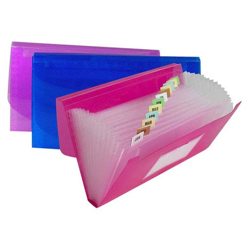 C-Line Assorted 13-Pocket Junior Size Expanding File 12pk - CLI-58710