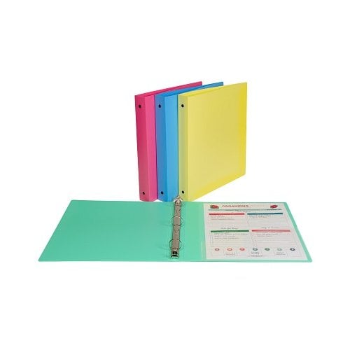 C-Line Assorted 3-Ring Poly 1" Capacity Binder 24pk - CLI-31710