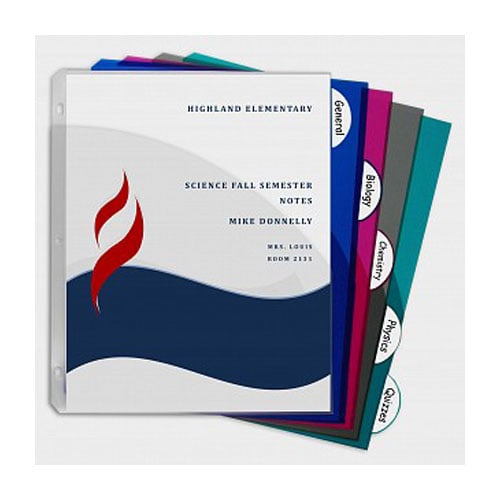 C-Line Assorted Binder Index Dividers w/ Slant Pockets 5pk - CLI-5750 - Clearance Sale