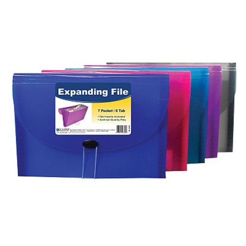 C-Line Assorted 7-Pocket Letter Size Expanding File 12pk - CLI-58300