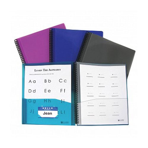 C-Line Assorted 8-Pocket Spiral-Bound Poly Portfolio 1pk - CLI-33080