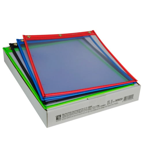 C-Line Assorted 9" x 12" Heavy Duty Super Heavyweight Plus Shop Ticket Holder 20pk - CLI-50920