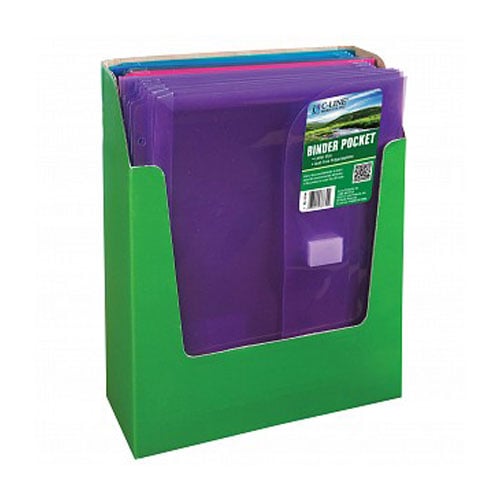 C-Line Assorted Biodegradable Binder Pocket - 36/PK