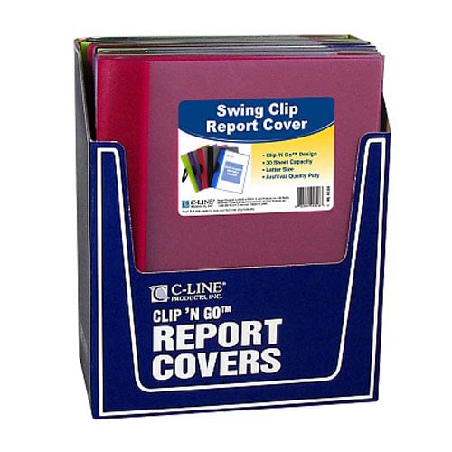 C-Line Assorted Clip 'N Go Report Covers - 24 EA - CLI-99326