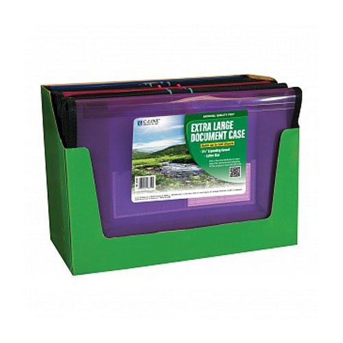 C-Line Assorted Extra Large Biodegradable Document Case - 12/PK