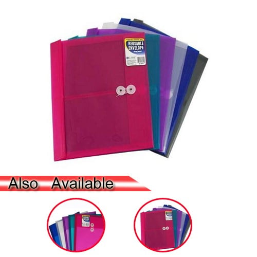 C-Line Assorted Poly Envelope w/ String Closure - 24/PK