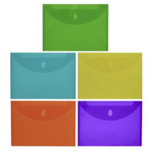 C-Line Assorted Poly XL Envelopes w/ Hook and Loop Closure 10pk - CLI-58030 - Clearance Sale