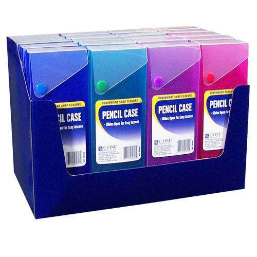 C-Line Assorted Slider Pencil Case 24pk - CLI-5600 - Clearance Sale