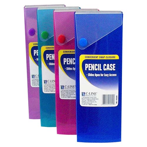 C-Line Assorted Slider Pencil Case 24pk - CLI-5600 - Clearance Sale