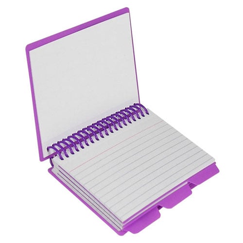 C-Line Assorted Spiral Bound Index Card Notebook with Tabs 24pk - CLI-48750