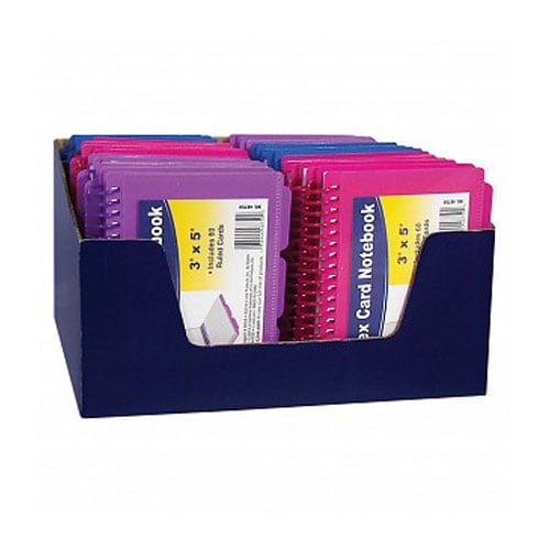 C-Line Assorted Spiral Bound Index Card Notebook with Tabs 24pk - CLI-48750