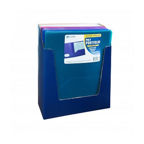 C-Line Assorted Two-Pocket Heavyweight Poly Portfolio - 36/PK (Discontinued)