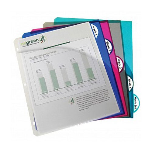 C-Line Biodegradable 5-Tab  Binder Index Dividers with Slant Pockets - CLI-05460