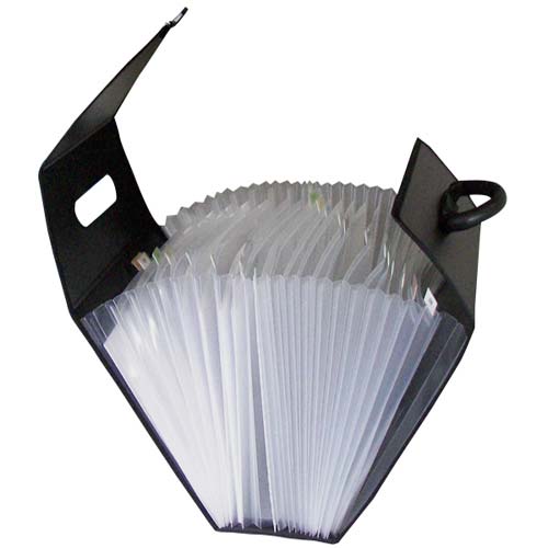 C-Line Black 21-Pocket Biodegradable Legal Size Expand File w/Handle