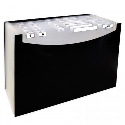 C-Line Black 21-Pocket Legal Size Stand-Up Expanding File 1pk - CLI-48221 - Clearance Sale