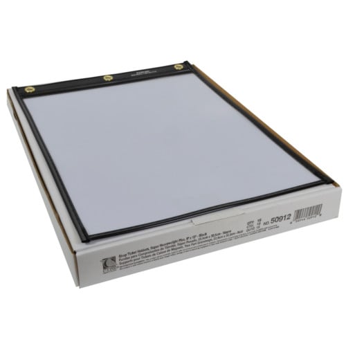 C-Line Black 9" x 12" Heavy Duty Super Heavyweight Plus Shop Ticket Holder 15pk - CLI-50912