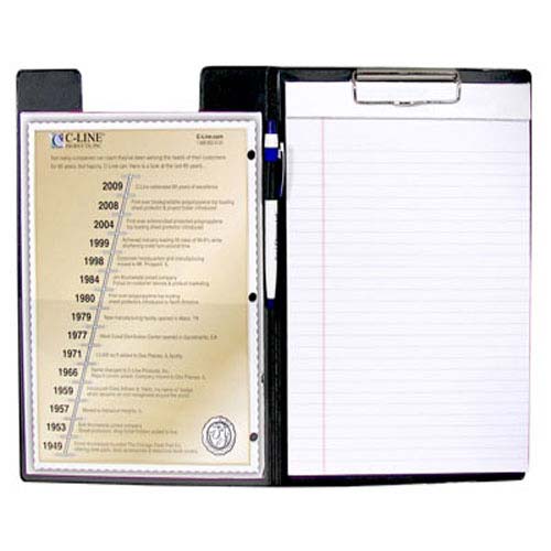 C-Line Black Clipboard Folder 1pk - CLI-30601