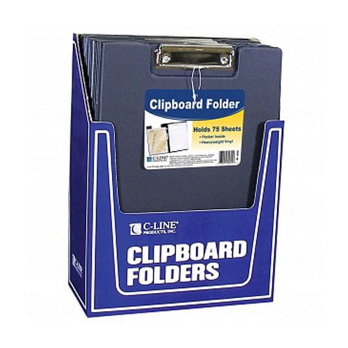C-Line Black Clipboard Folder 1pk - CLI-30601