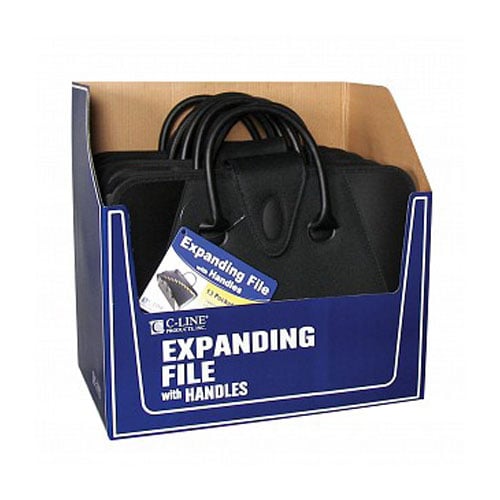C-Line Black Expanding File with Handles - CLI-48211 - Clearance Sale