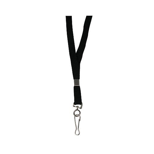 C-Line Black Flat Lanyard with Swivel Hook 100pk - CLI-89301 - Clearance Sale