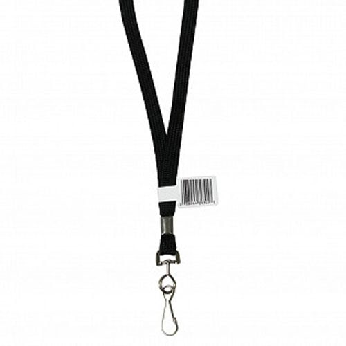 C-Line Black Flat Lanyard with Swivel Hook 100pk - CLI-89301 - Clearance Sale