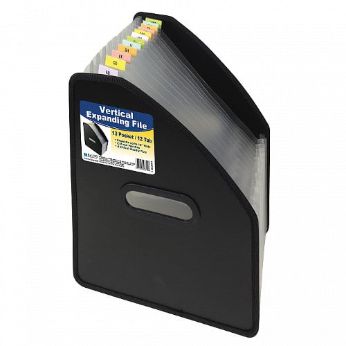 C-Line Black Letter Size 13-Pocket Vertical Expanding File 1pk - CLI-58810 - Clearance Sale