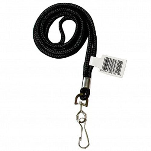 C-Line Black Standard Lanyard with Swivel Hook 24pk - CLI-89311 - Clearance Sale