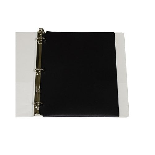 C-Line Black Two-Pocket Heavyweight Poly Portfolio Folder with Three-Hole Punch 25pk