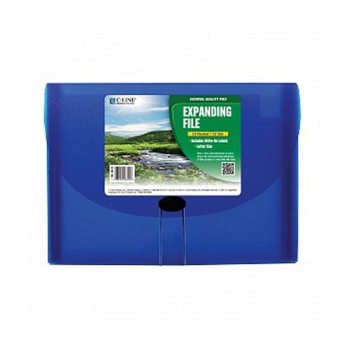 C-Line Blue 13-Pocket Biodegradable Expanding File - CLI-48315