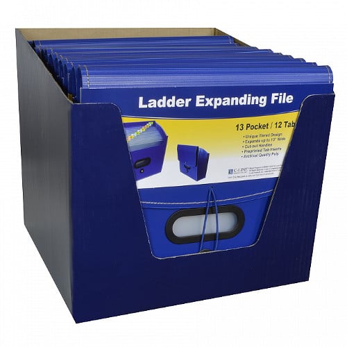 C-Line Blue 13-Pocket Ladder Expanding File 1pk - CLI-48015