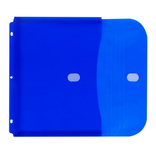 C-Line Blue Binder Pockets with Hook and Loop Closure  5pk - CLI-57535