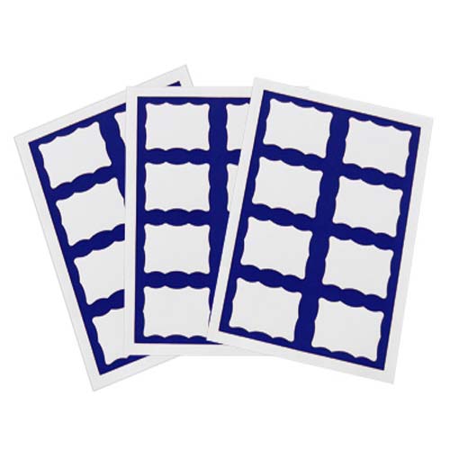 C-Line Blue Border Pressure Sensitive Printer Name Badges 200pk - CLI-92365