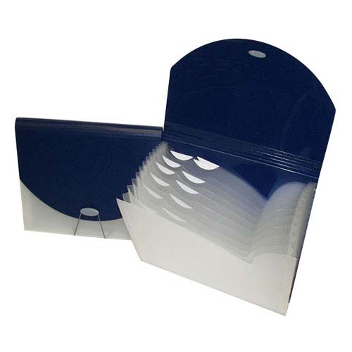 C-Line Blue Expanding File With Designer V-Cut - CLI-48205 - Clearance Sale