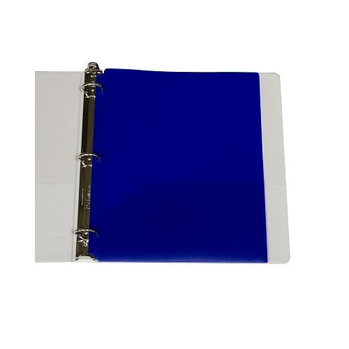 C-Line Blue Two-Pocket Heavyweight Poly Portfolio Folder with Three-Hole Punch 25pk
