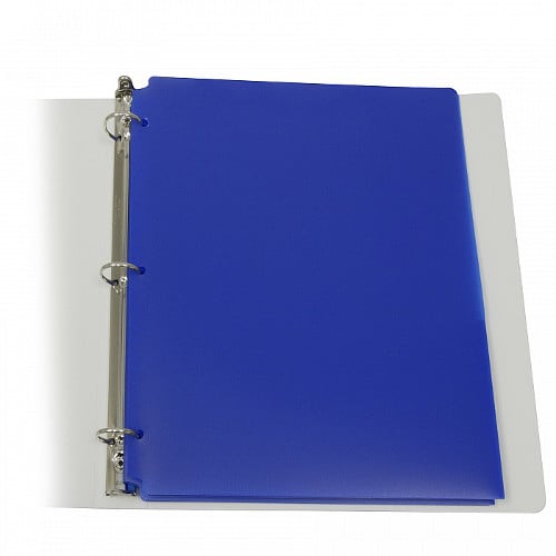 C-Line Blue Two-Pocket Poly Portfolio Folder with Three-Hole Punch 25pk - CLI-32935 - Clearance Sale