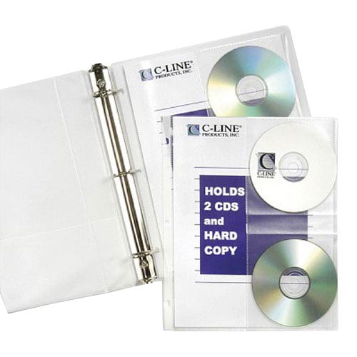 C-Line CD/Document Ring Binder Pages 10pk - CLI-61747 - Clearance Sale