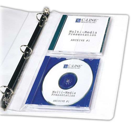 C-Line CD Jewel Case Holder for Standard Ring Binder 10pk - CLI-61968