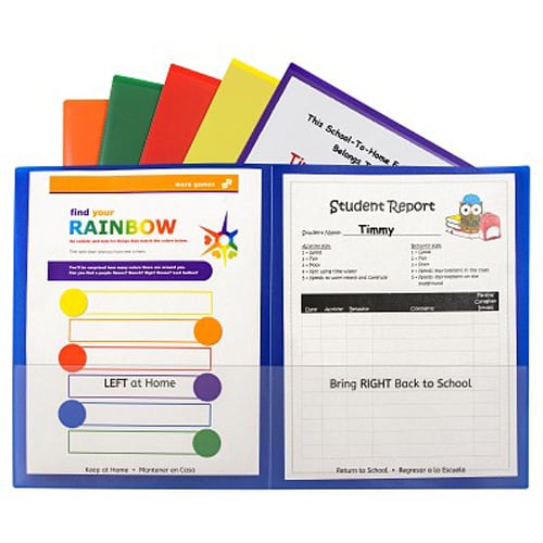 C-Line Classroom Connector School-To-Home Two-Pocket Folder