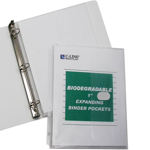 C-Line Clear Biodegradable Binder Pocket 10pk - CLI-33747