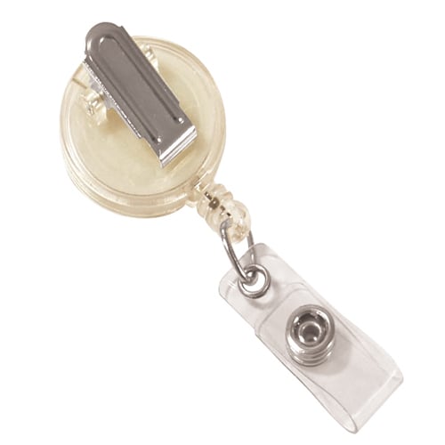 C-Line Clear Clip-On Retractable ID Badge Reels 12pk - CLI-88207 Clearance Sale