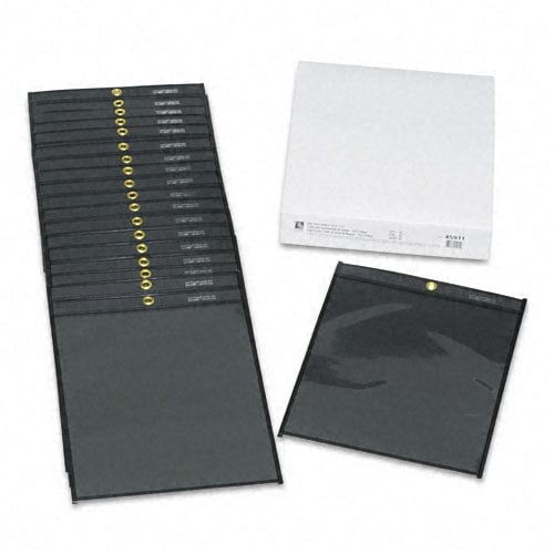 C-Line Clear Front Black Back 8.5" x 11" Ticket Holders 25pk - CLI-45911