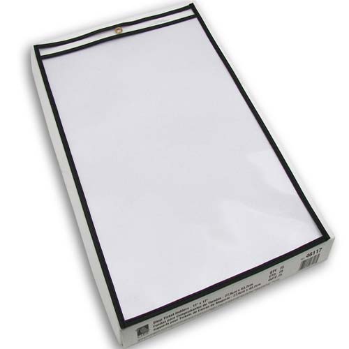 C-Line Clear Front Black Back 8.5" x 11" Ticket Holders 25pk - CLI-45911