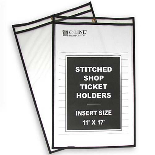 C-Line Clear Front Black Back 8.5" x 11" Ticket Holders 25pk - CLI-45911