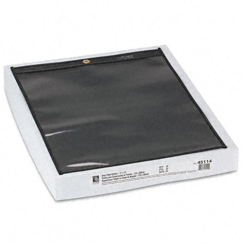 C-Line Clear Front Black Back Ticket Holders - 25pk