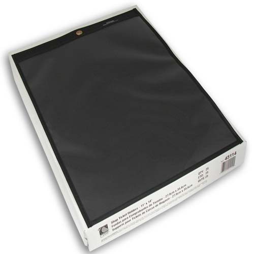 C-Line Clear Front Black Back Ticket Holders - 25pk